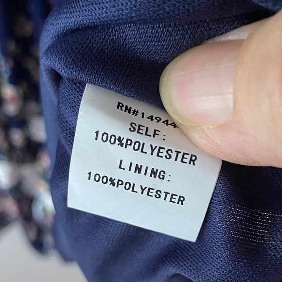 Navy Floral Midi Dress - Picture 7 of 10